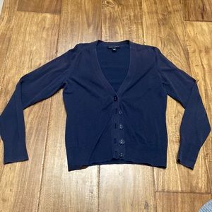 navy blue cardigan|banana republic